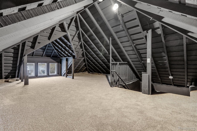 3297 Taylor St, Detroit, MI 48206 - unfinished attic featuring an upstairs landing