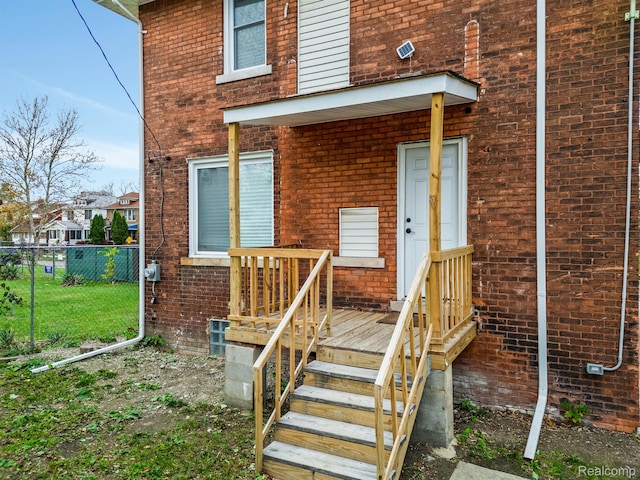 3297 Taylor St, Detroit, MI 48206 - view of exterior entry featuring brick siding