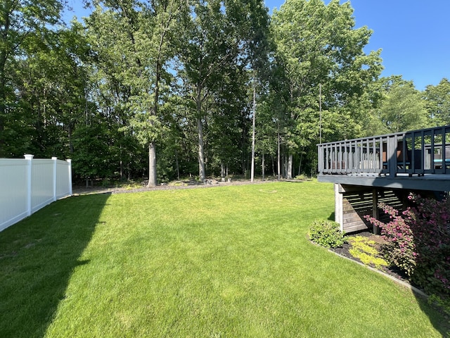 2650 Eagle Rdg, Muskegon, MI 49444 - view of yard featuring a deck