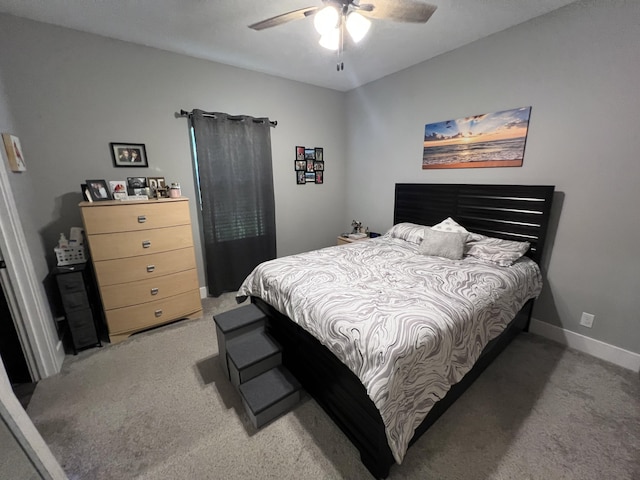 2650 Eagle Rdg, Muskegon, MI 49444 - bedroom featuring light carpet and a ceiling fan