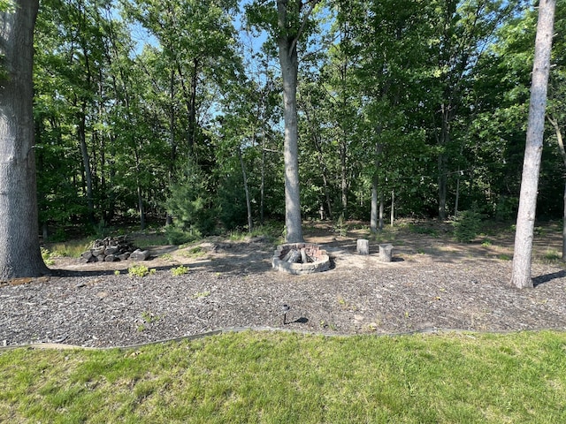 2650 Eagle Rdg, Muskegon, MI 49444 - view of yard with an outdoor fire pit