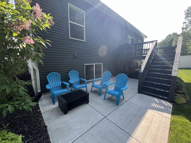 2650 Eagle Rdg, Muskegon, MI 49444 - view of patio / terrace with stairway and a deck