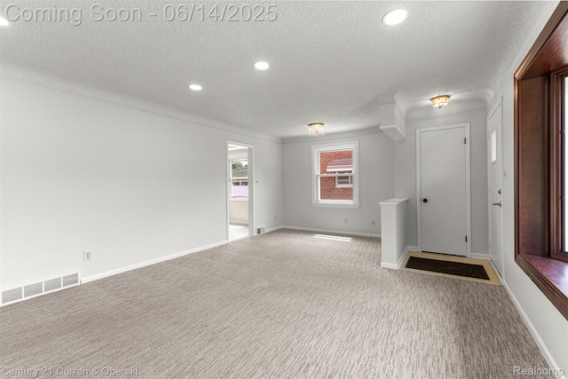 30345 Rush St, Garden City, MI 48135 - carpeted spare room with a textured ceiling and recessed lighting