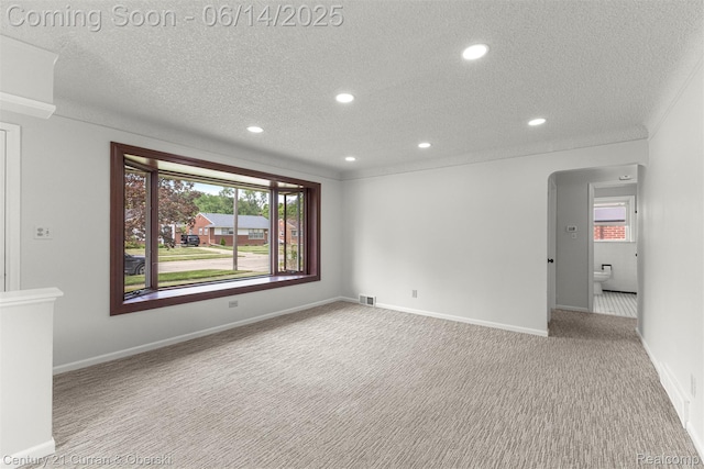 30345 Rush St, Garden City, MI 48135 - carpeted spare room featuring a textured ceiling, recessed lighting, and healthy amount of natural light