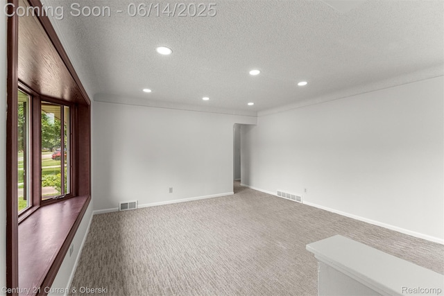 30345 Rush St, Garden City, MI 48135 - spare room featuring carpet, recessed lighting, and a textured ceiling