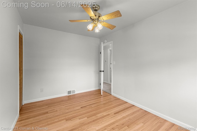 30345 Rush St, Garden City, MI 48135 - empty room featuring light wood-style flooring and ceiling fan