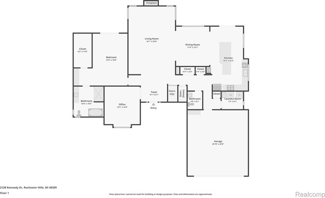 2138 Kennedy Dr, Rochester Hills, MI 48309 - view of floor plan / room layout