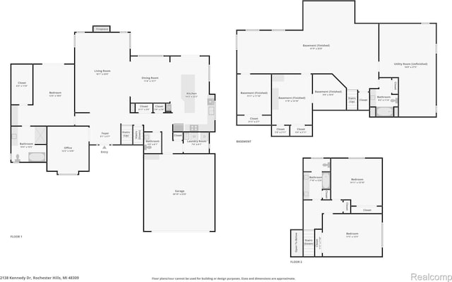 2138 Kennedy Dr, Rochester Hills, MI 48309 - view of property floor plan