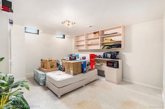 5322 Pond Bluff Dr, West Bloomfield, MI 48323 - home office featuring baseboards and light tile patterned floors