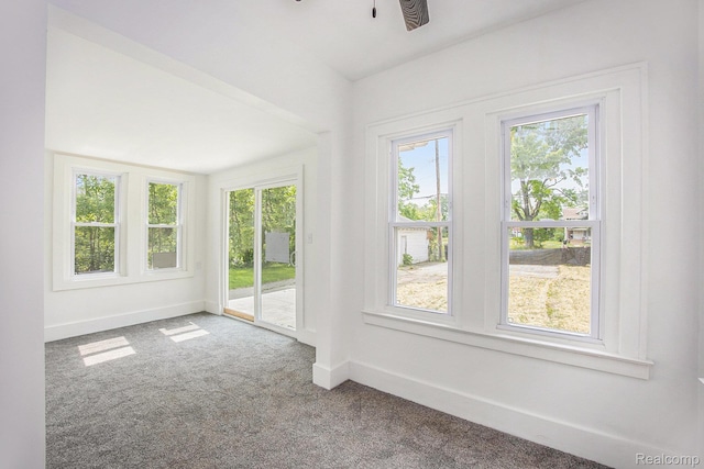 2934 Virginia Park St, Livonia, MI 48206 - carpeted empty room featuring baseboards and a ceiling fan
