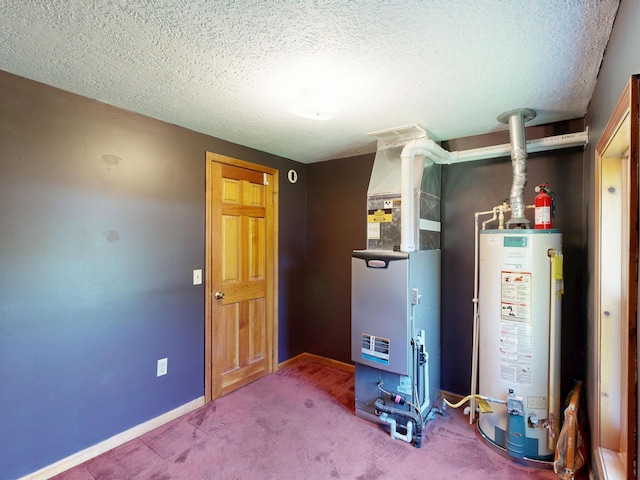 11469 Haven St, Clio, MI 48420 - utility room featuring gas water heater and heating unit