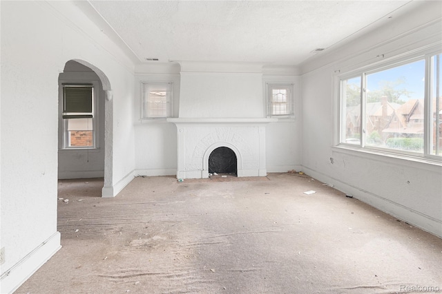 17327 Indiana St, Detroit, MI 48221 - unfurnished living room with a fireplace