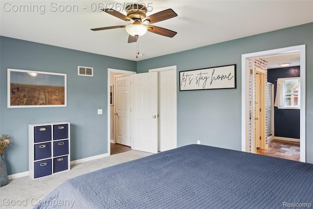 1123 Tartan Ln, Walled Lake, MI 48390 - unfurnished bedroom featuring baseboards and a ceiling fan
