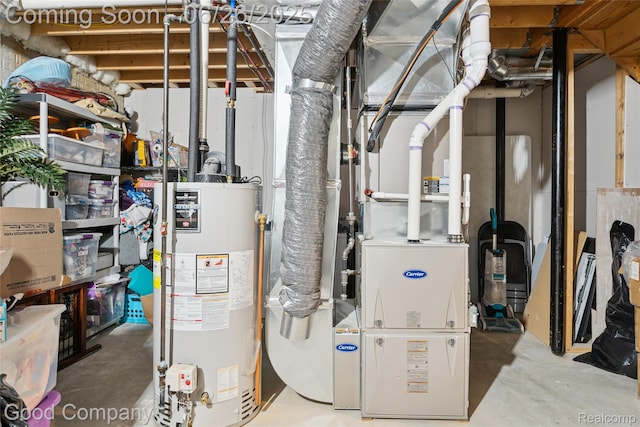 1123 Tartan Ln, Walled Lake, MI 48390 - utility room featuring gas water heater