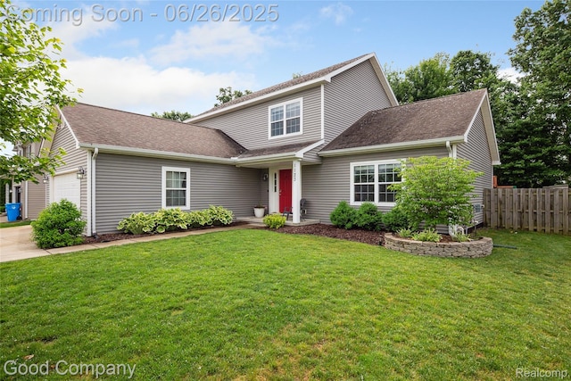 1123 Tartan Ln, Walled Lake, MI 48390 - traditional home with an attached garage, roof with shingles, and concrete driveway