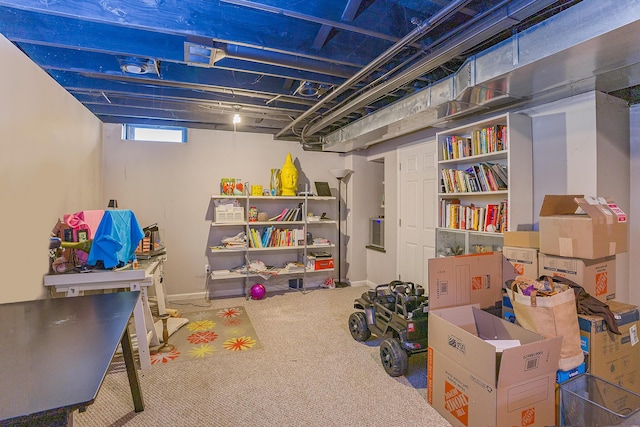 4315 Knollcrest Dr, Ann Arbor, MI 48108 - below grade area with carpet floors and baseboards