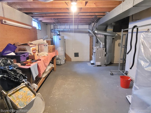 26001 Harding Sq, Oak Park, MI 48237 - basement featuring gas water heater and heating unit