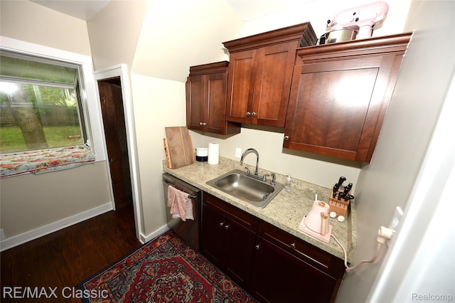 1924 Pinecrest Dr, Ferndale, MI 48220 - kitchen featuring dishwasher and dark wood-type flooring