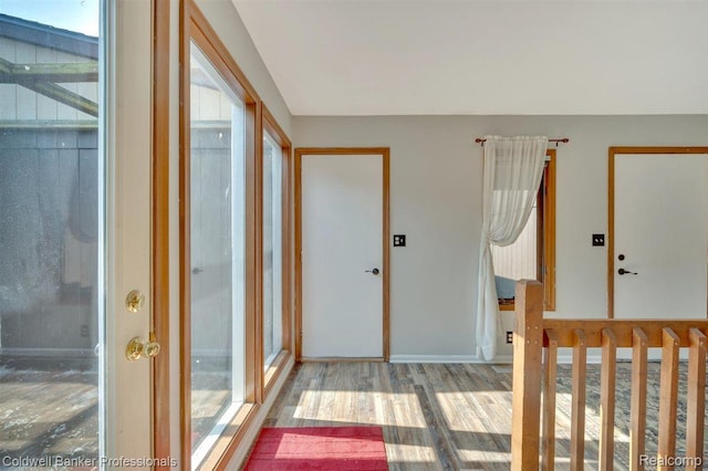 210 Mary St, Flushing, MI 48433 - entrance foyer with wood finished floors and baseboards