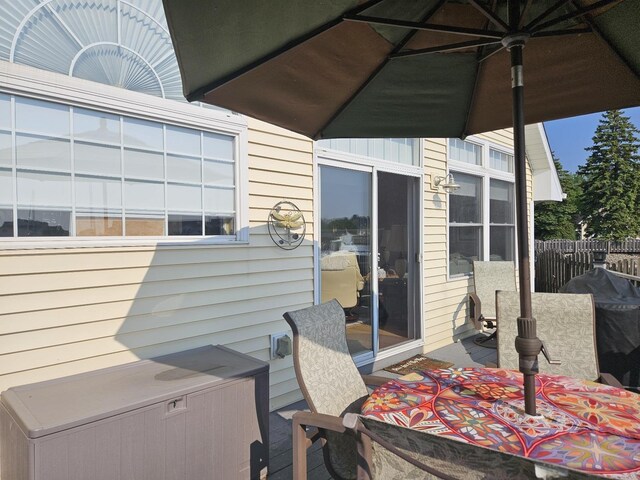 1005 W Lake St, Tawas City, MI 48763 - view of wooden deck
