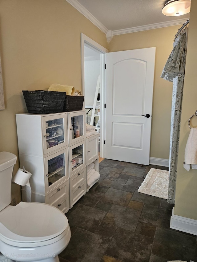 1005 W Lake St, Tawas City, MI 48763 - bathroom with ornamental molding and stone finish flooring