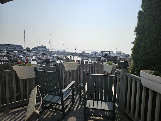 1005 W Lake St, Tawas City, MI 48763 - deck featuring a water view