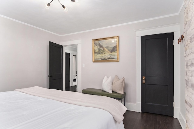 643 Giddings Ave SE, Grand Rapids, MI 49506 - bedroom featuring dark wood-style floors and crown molding