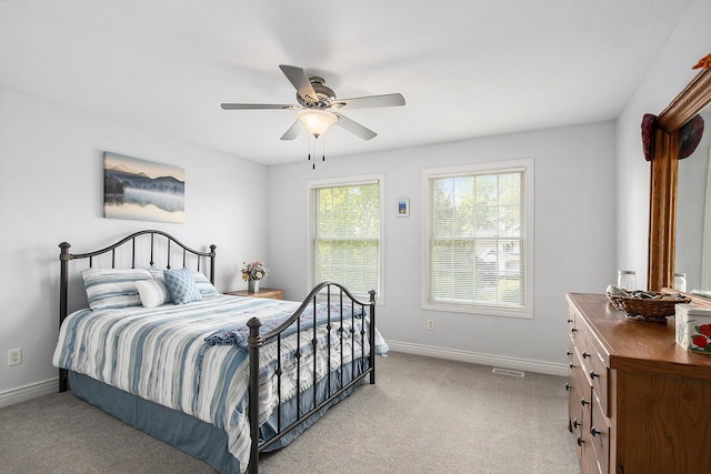 7251 Beverly Dr, South Haven, MI 49090 - bedroom featuring light carpet and ceiling fan