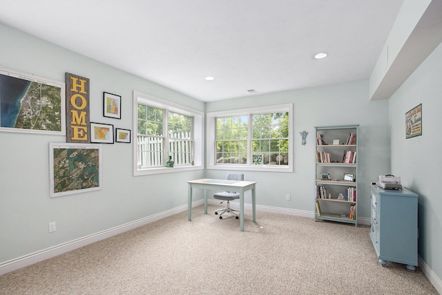 7251 Beverly Dr, South Haven, MI 49090 - office featuring light colored carpet and recessed lighting
