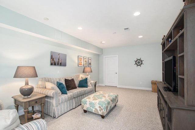 7251 Beverly Dr, South Haven, MI 49090 - living room with light colored carpet and recessed lighting