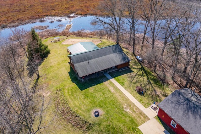 7350 Cedar Creek Rd, Delton, MI 49046 - aerial view of property and surrounding area with a large body of water