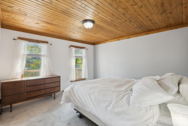 6860 Ashley Ave NE, Belding, MI 48809 - bedroom with wooden ceiling, multiple windows, carpet floors, and crown molding