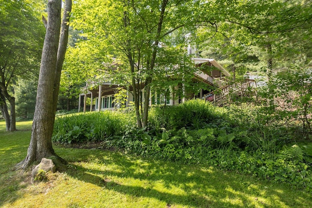 6860 Ashley Ave NE, Belding, MI 48809 - view of grassy yard with stairs