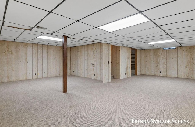 13412 Forest Park Dr, Grand Haven, MI 49417 - finished below grade area featuring carpet and a drop ceiling