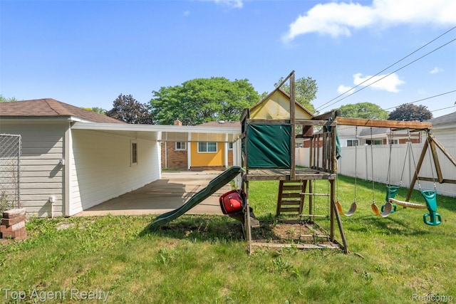 17090 Collinson Ave, Eastpointe, MI 48021 - view of jungle gym featuring a patio