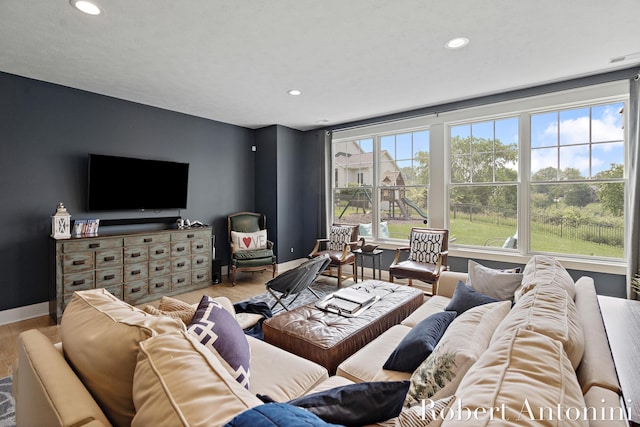 3794 Lake Birch St NE, Grand Rapids, MI 49525 - living area with wood finished floors, recessed lighting, and plenty of natural light