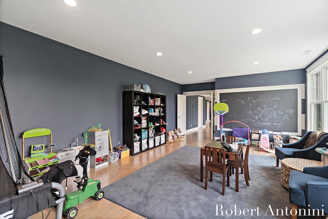 3794 Lake Birch St NE, Grand Rapids, MI 49525 - playroom with wood finished floors and recessed lighting