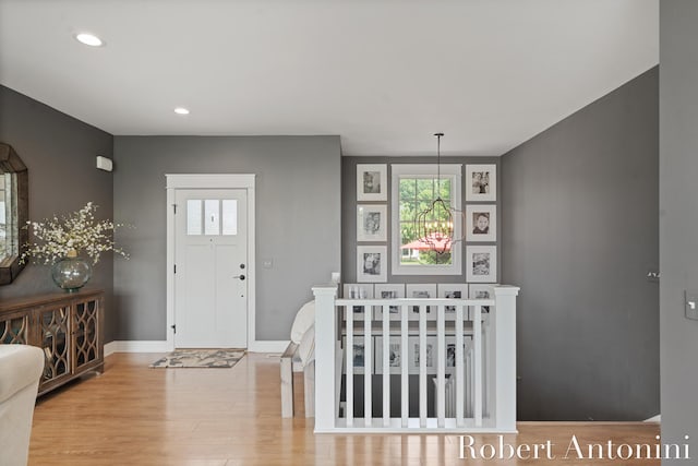 3794 Lake Birch St NE, Grand Rapids, MI 49525 - foyer entrance with wood finished floors and recessed lighting