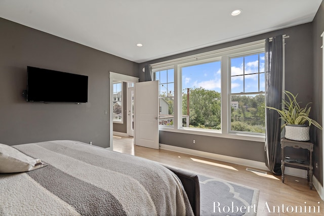 3794 Lake Birch St NE, Grand Rapids, MI 49525 - bedroom with light wood-style floors and recessed lighting