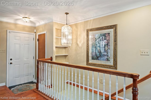 34030 Hampshire St, Livonia, MI 48154 - foyer entrance with crown molding and wood finished floors