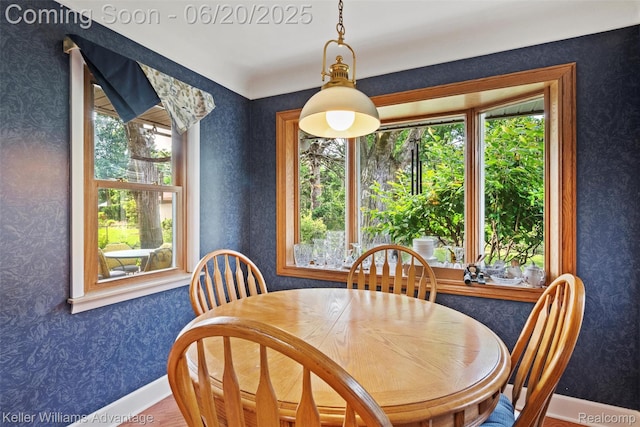 34030 Hampshire St, Livonia, MI 48154 - dining room featuring healthy amount of natural light and wallpapered walls
