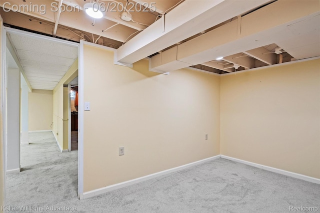 34030 Hampshire St, Livonia, MI 48154 - finished below grade area with carpet flooring
