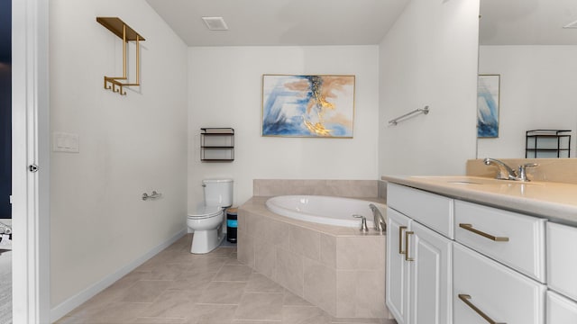 2949 Aughton Rd, Ann Arbor, MI 48105 - full bath with a garden tub, vanity, and tile patterned floors
