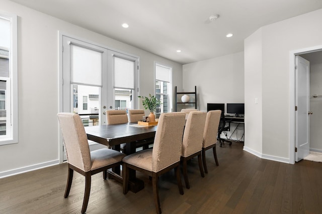 2949 Aughton Rd, Ann Arbor, MI 48105 - dining space featuring plenty of natural light, dark wood-style flooring, and recessed lighting