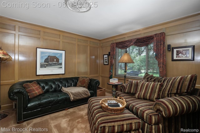 25845 Salem Rd, Huntington Woods, MI 48070 - carpeted living area with a decorative wall