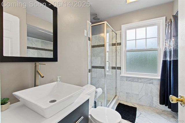 16136 Whitcomb St, Detroit, MI 48235 - full bathroom featuring healthy amount of natural light, a shower stall, and vanity