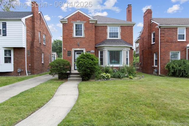 16136 Whitcomb St, Detroit, MI 48235 - view of front of property featuring a front lawn and brick siding