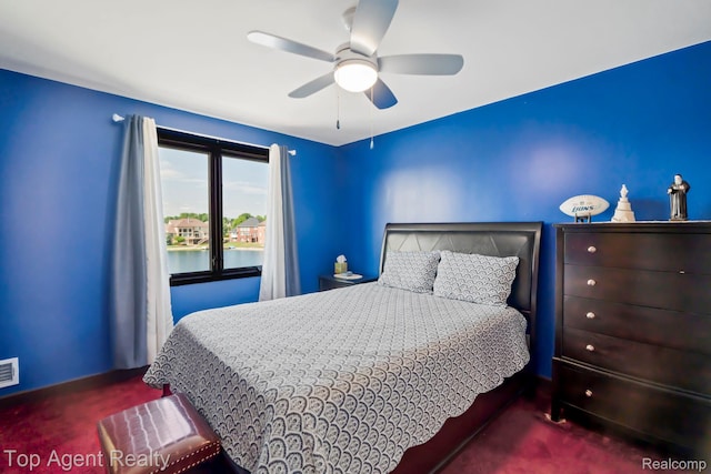 13205 Van Pamel Dr, Shelby Twp, MI 48315 - carpeted bedroom featuring ceiling fan