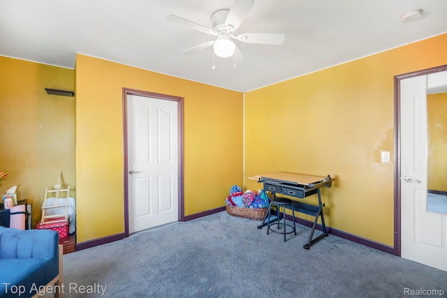 13205 Van Pamel Dr, Shelby Twp, MI 48315 - sitting room with carpet flooring and ceiling fan