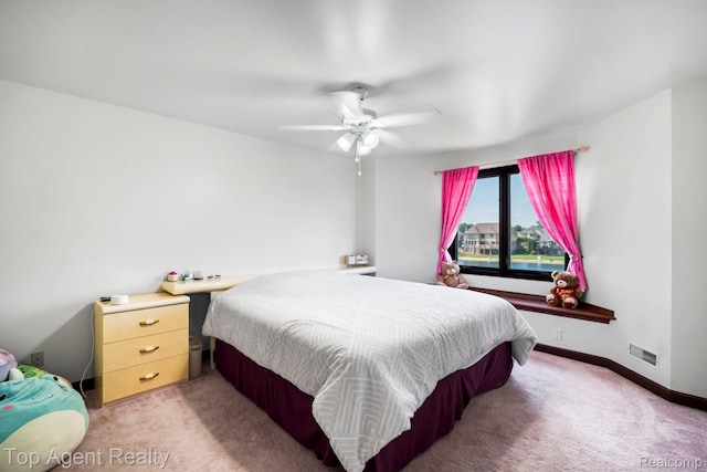 13205 Van Pamel Dr, Shelby Twp, MI 48315 - carpeted bedroom featuring baseboards and ceiling fan